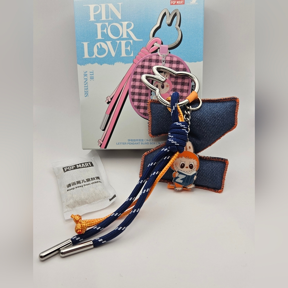 Pop Mart Keychain Letter Z with Blue and Orange Accents
